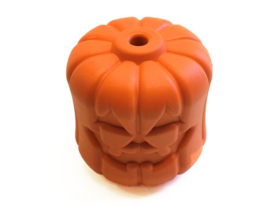 Durable Rubber Chew Toy & Treat Dispenser - Jack O' Lantern eDispener