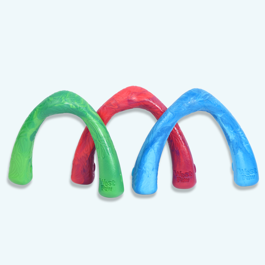 Snorkl dog toy designed for moderate chewers with fun tug shape for interactive play