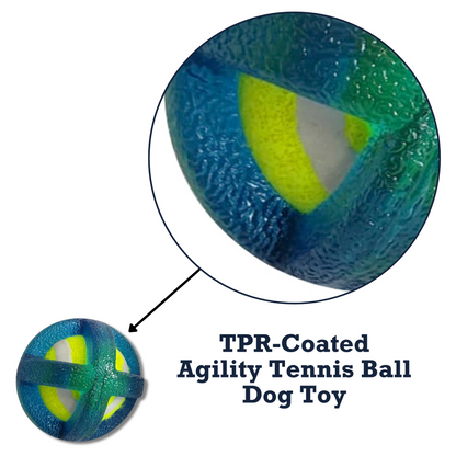 TPR-Coated Agility Tennis Ball Dog Toy –Durable, Pet-Safe, Active Play