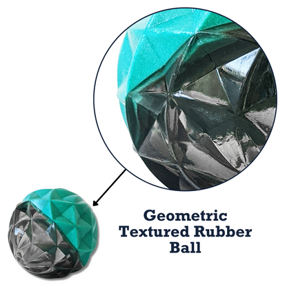 Country Living Geometric Textured Ball Dog Chew Toy durable interactive rubber ball for small dogs