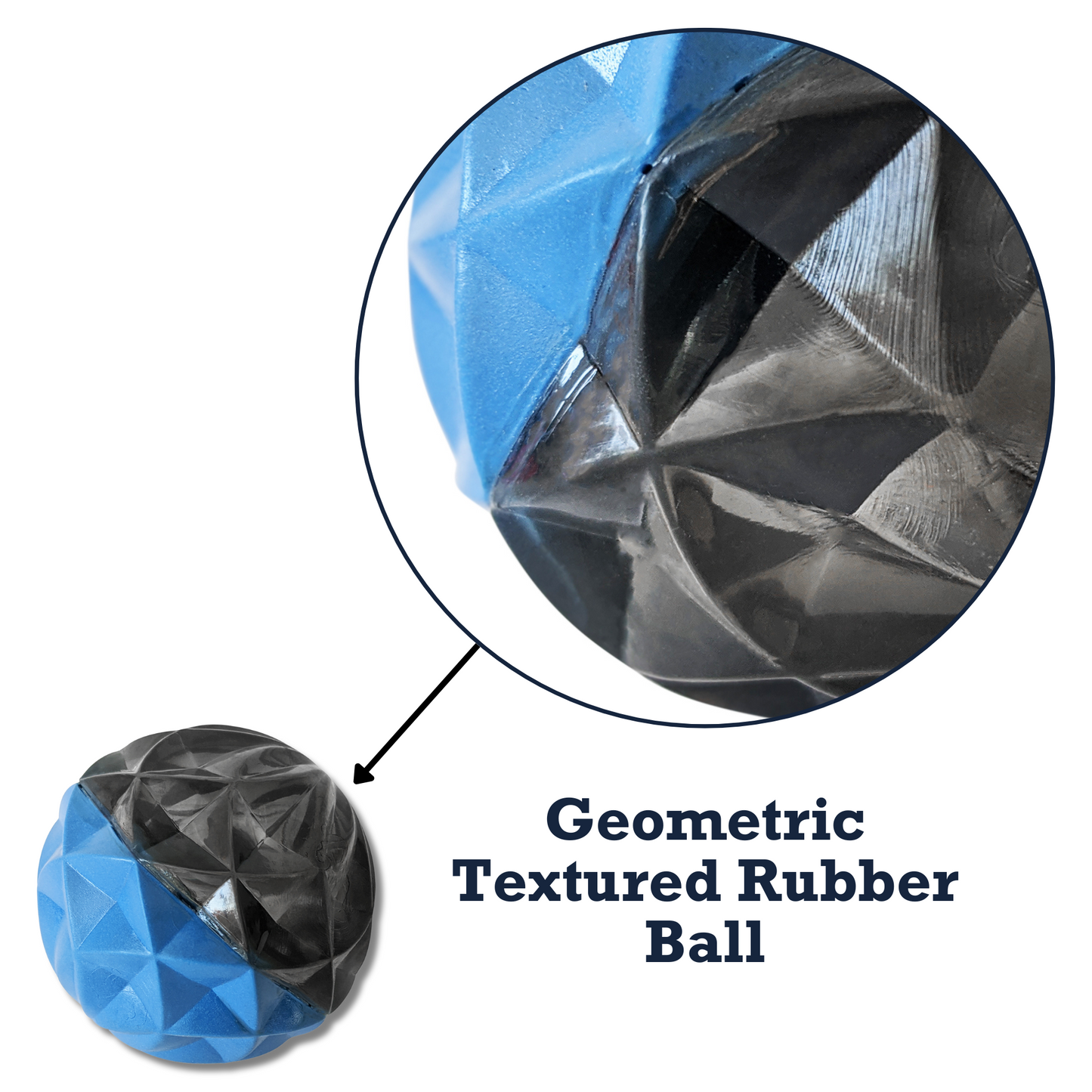 Country Living Geometric Textured Ball | Durable Interactive Dog Toy