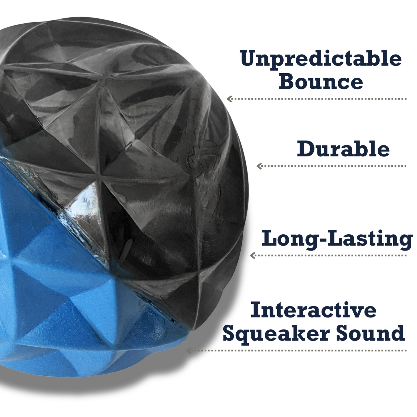 Country Living Geometric Textured Ball | Durable Interactive Dog Toy