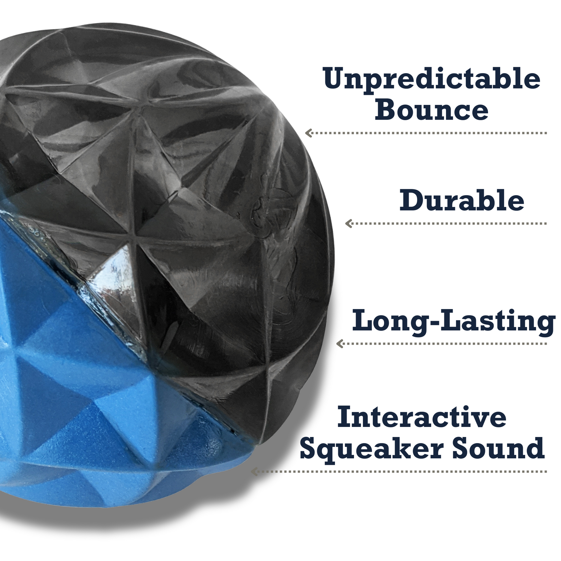 Country Living Geometric Textured Ball | Durable Interactive Dog Toy