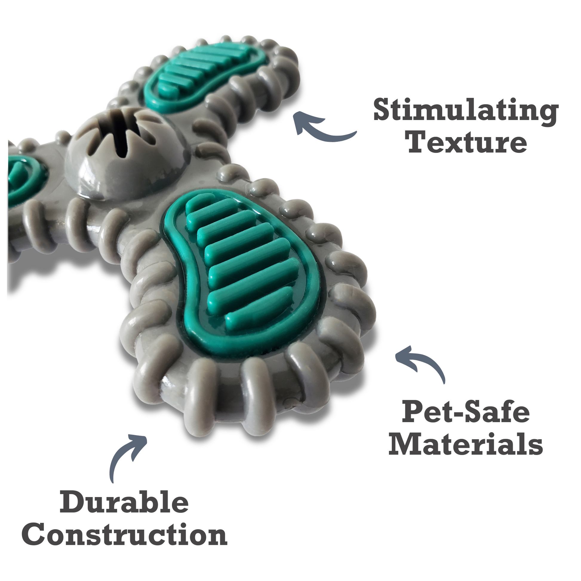 TPR Dental Spinner dog chew toy with durable, pet-safe materials and stimulating textured design for dental care and chewing fun