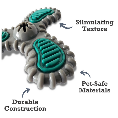 TPR Dental Spinner dog chew toy with durable, pet-safe materials and stimulating textured design for dental care and chewing fun