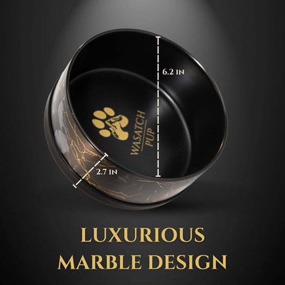 Limited Edition Ceramic Bowl | Elegant Black & Gold Marble Design