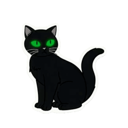 Animated Black Cat Sticker Pack — 10 GIF Stickers | Instant Digital Download