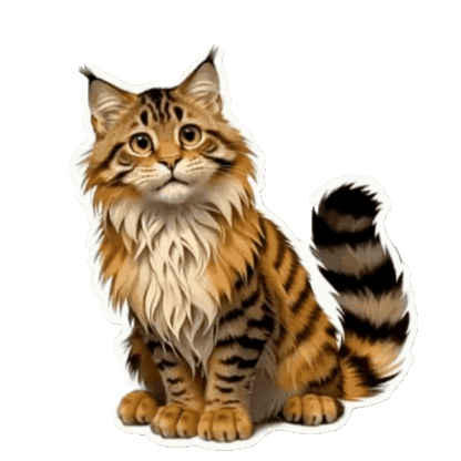 Animated Maine Coon Sticker Pack — 10 GIF Stickers | Instant Digital Download