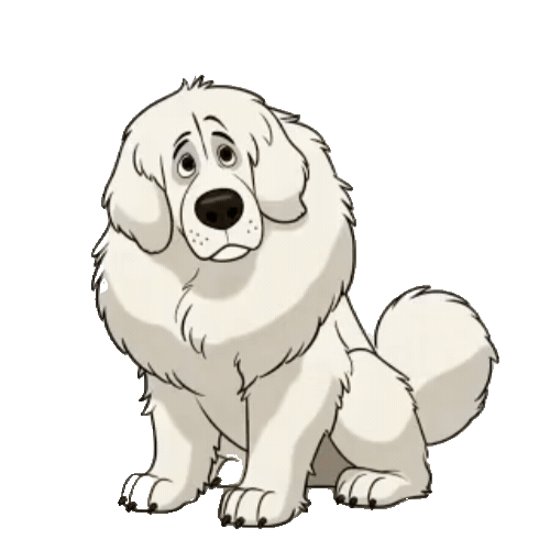 Animated Great Pyrenees Sticker Pack — 10 GIF Stickers | Instant Digital Download