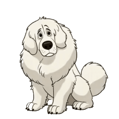 Animated Great Pyrenees Sticker Pack — 10 GIF Stickers | Instant Digital Download