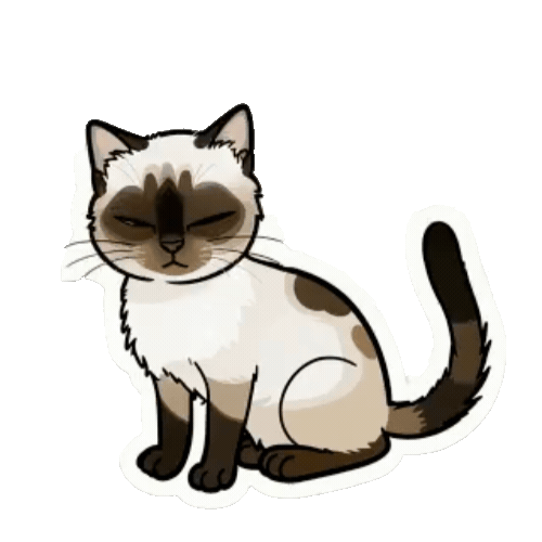 Animated Siamese Sticker Pack — 10 GIF Stickers | Instant Digital Download