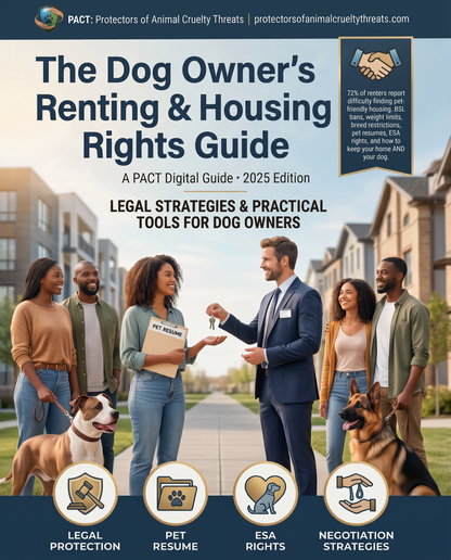 Cover of the Renting With Your Dog Guide 2025 digital download for pet-friendly housing rights and legal strategies