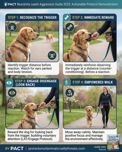 Cover of The Reactive Dog Owner's Leash Aggression Survival Guide 2025 Edition for managing leash reactivity in dogs