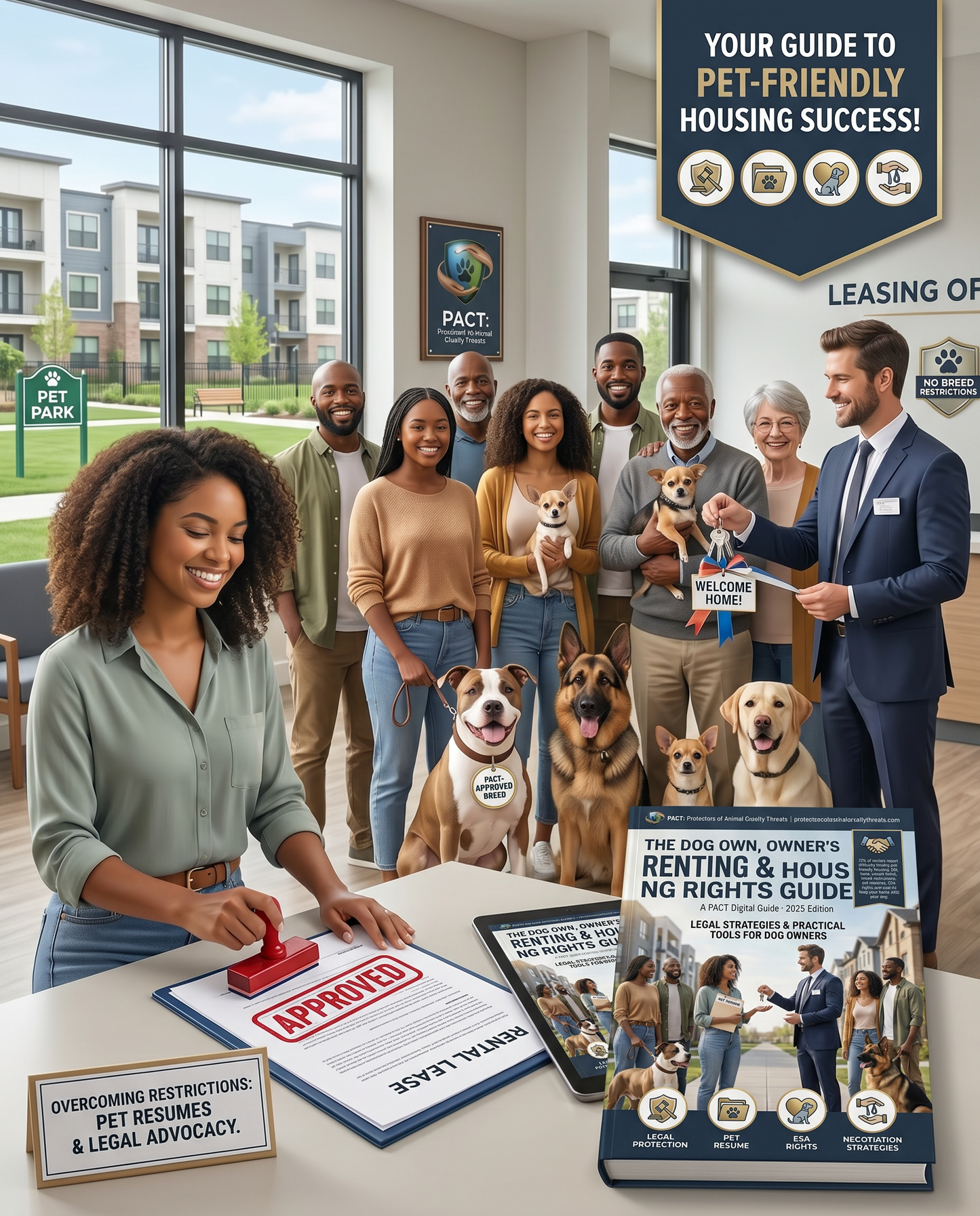 Cover of the Renting With Your Dog Guide 2025 digital download for pet-friendly housing rights and legal strategies