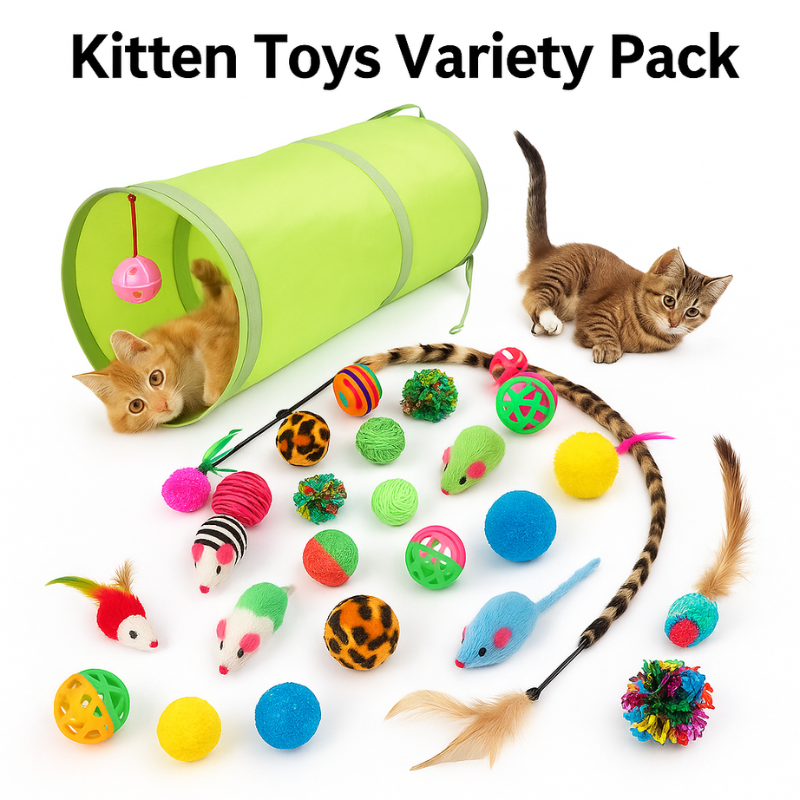 Kitten Toys Variety Pack - Interactive Play Set for Curious Cats