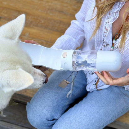 Travel Dog Water Bottle with Treat Holder – Leakproof & BPA-Free 350mL