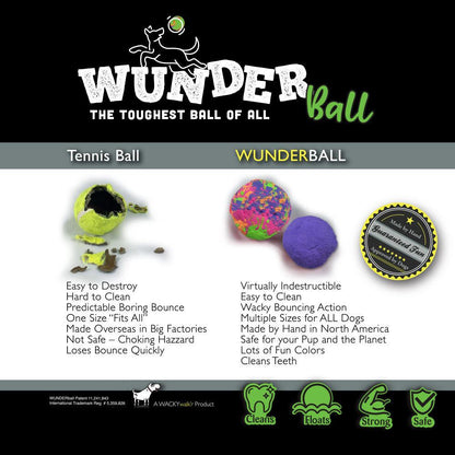 WUNDERball Best Fetch Toy - Durable, Safe & Unpredictable Dog Ball