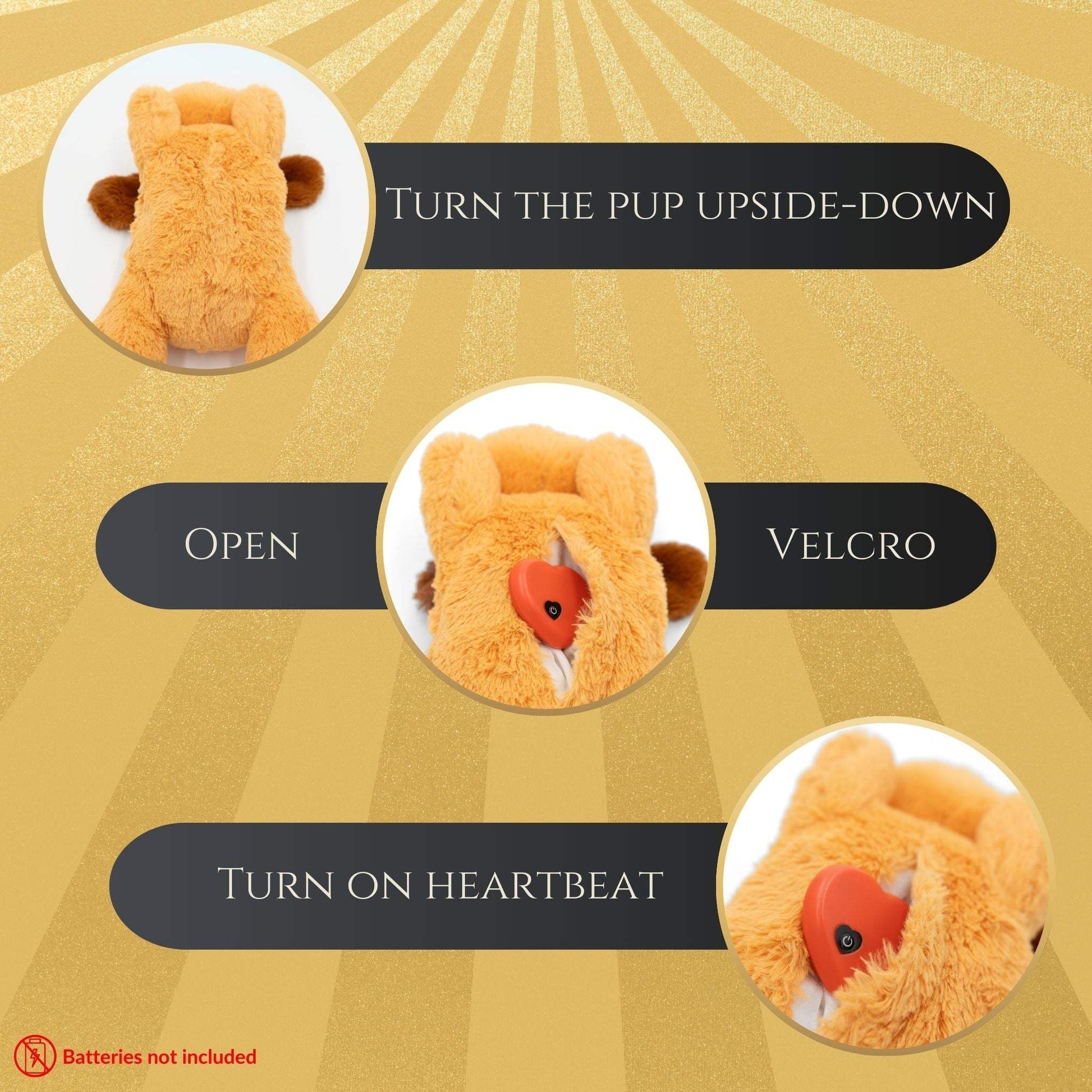 Anxiety Reducing Heartbeat Plush for Dogs - Calming & Comforting Toy