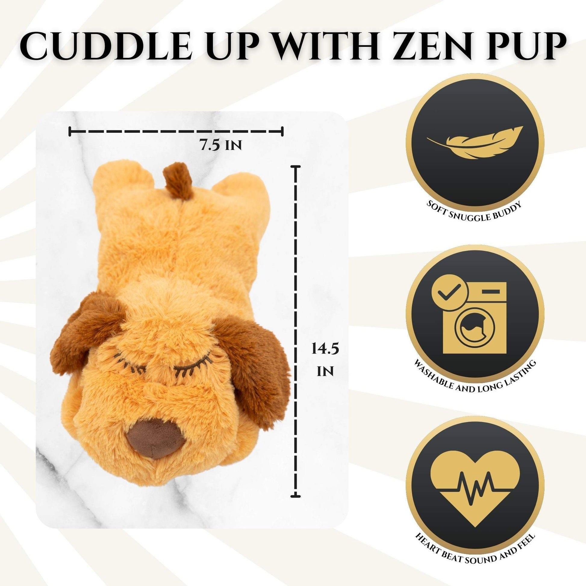 Anxiety Reducing Heartbeat Plush for Dogs - Calming & Comforting Toy