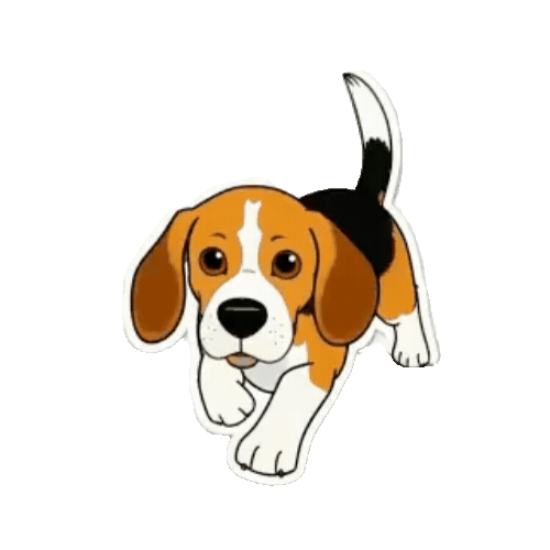 Animated Beagle Sticker Pack — 10 GIF Stickers | Instant Digital Download