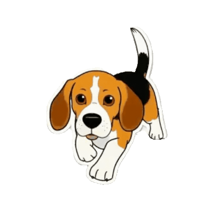 Animated Beagle Sticker Pack — 10 GIF Stickers | Instant Digital Download