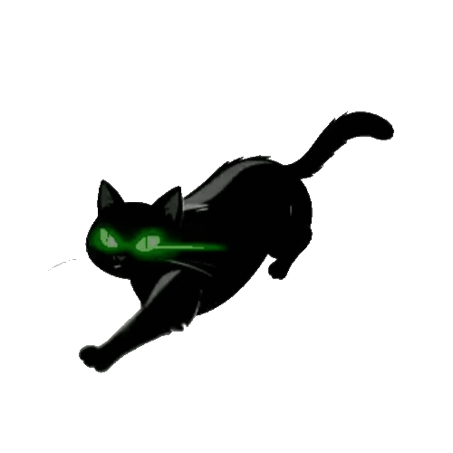 Animated Black Cat Sticker Pack — 10 GIF Stickers | Instant Digital Download