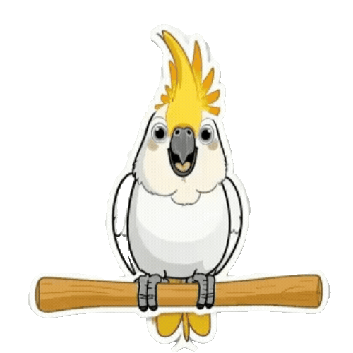 Animated Cockatoo Sticker Pack — 10 GIF Stickers | Instant Digital Download