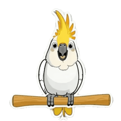 Animated Cockatoo Sticker Pack — 10 GIF Stickers | Instant Digital Download