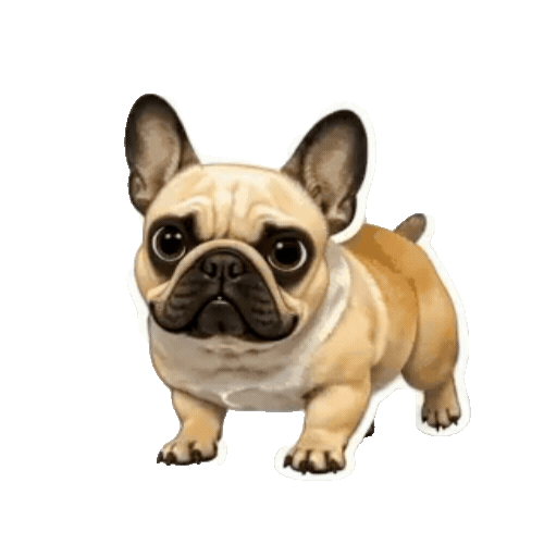 Animated French Bulldog Sticker Pack — 10 GIF Stickers | Instant Digital Download