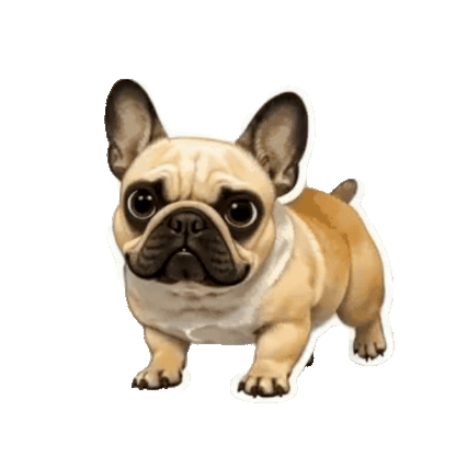 Animated French Bulldog Sticker Pack — 10 GIF Stickers | Instant Digital Download