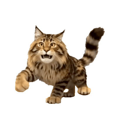 Animated Maine Coon Sticker Pack — 10 GIF Stickers | Instant Digital Download