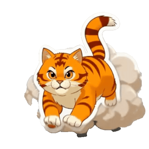 Animated Orange Tabby Sticker Pack — 10 GIF Stickers | Instant Digital Download