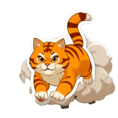 Animated Orange Tabby Sticker Pack — 10 GIF Stickers | Instant Digital Download