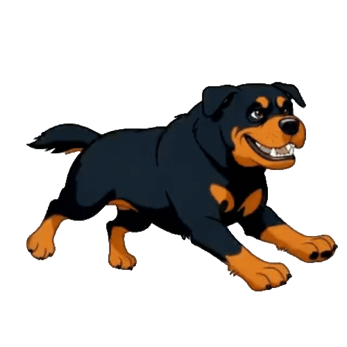 Animated Rottweiler Sticker Pack — 10 GIF Stickers | Instant Digital Download