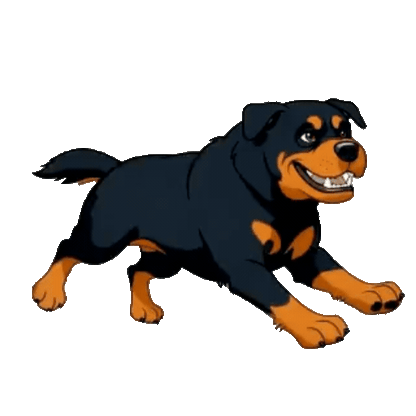 Animated Rottweiler Sticker Pack — 10 GIF Stickers | Instant Digital Download