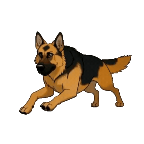 Animated German Shepherd Sticker Pack — 10 GIF Stickers | Instant Digital Download