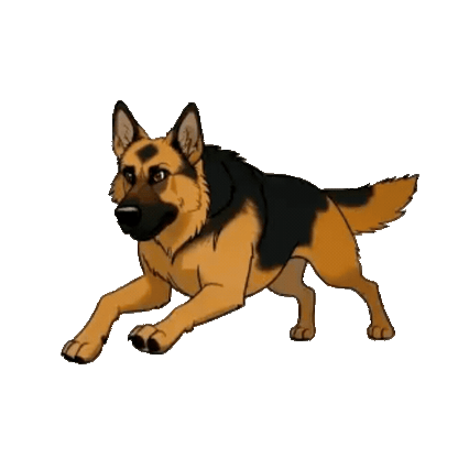 Animated German Shepherd Sticker Pack — 10 GIF Stickers | Instant Digital Download