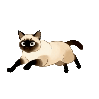Animated Siamese Sticker Pack — 10 GIF Stickers | Instant Digital Download