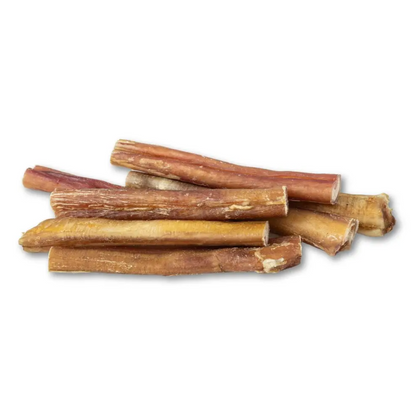 All-natural beef bully stick dog treats 6-inch thick high protein 3-pack