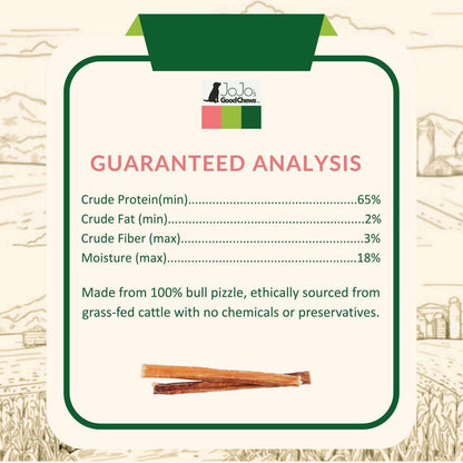 All-natural beef bully stick dog treats 6-inch 4-pack