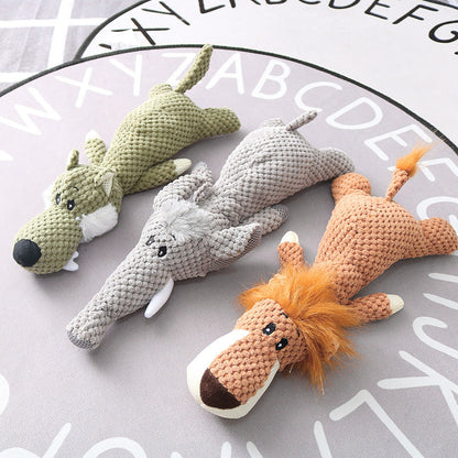 Plush Cartoon Puppy Dog Toy Pet Dog Chew Squeak Toys For Small Dogs Teeth Grinding Pet Products Dog Accessories