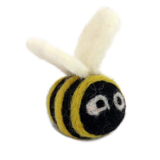 Berta the Honey Bee eco-friendly 100% wool plush toy for cats and children