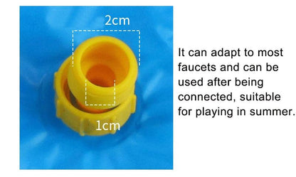 Yellow water pipe connector for pet sprinkler pad cooling mat