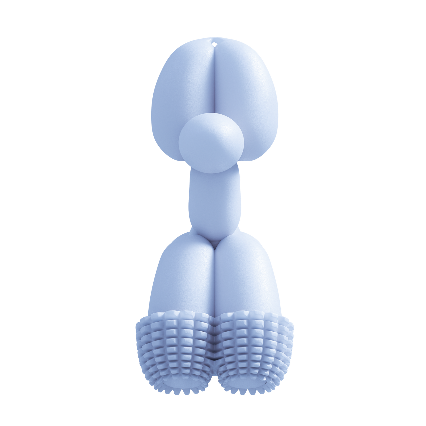 blue balloon dog toy for small breeds dental cleaning