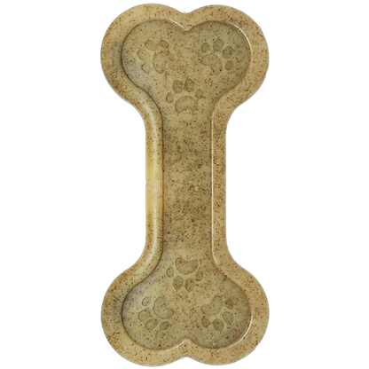 Bone eChew ultra durable nylon dog chew toy in bone shape with paw print texture for aggressive chewers