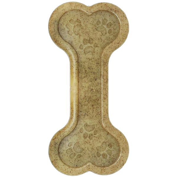 Bone eChew ultra durable nylon dog chew toy in bone shape with paw print texture for aggressive chewers