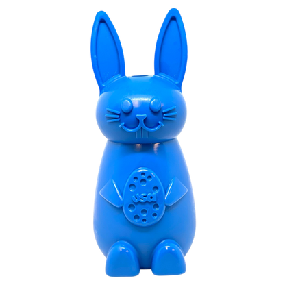 Blue Bunny Nylon Chew Toy for aggressive chewers, durable, USA made, FDA-compliant enrichment toy