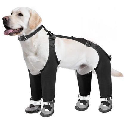 Pet Dog Shoes Outdoor Windproof Warm And Cold-resistant Dog Footwear