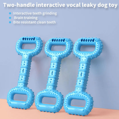 Dog Bones For Aggressive Chewers, Dog Chews Toys Long Lasting, Interactive Dog Bone Toys With Pull Band, Dog Teething Toy