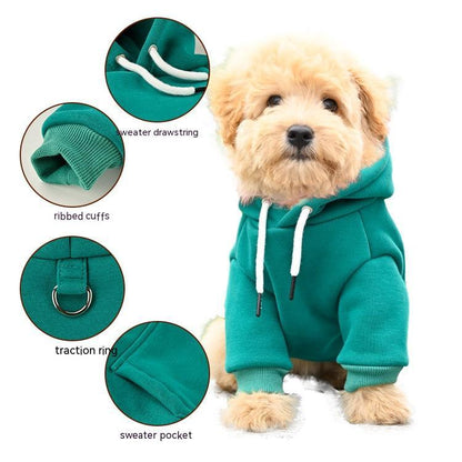 Pet Dog Fashion Simple Hooded Sweater